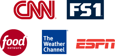 CNN, FS1, Food Network, The Weather Channel, ESPN